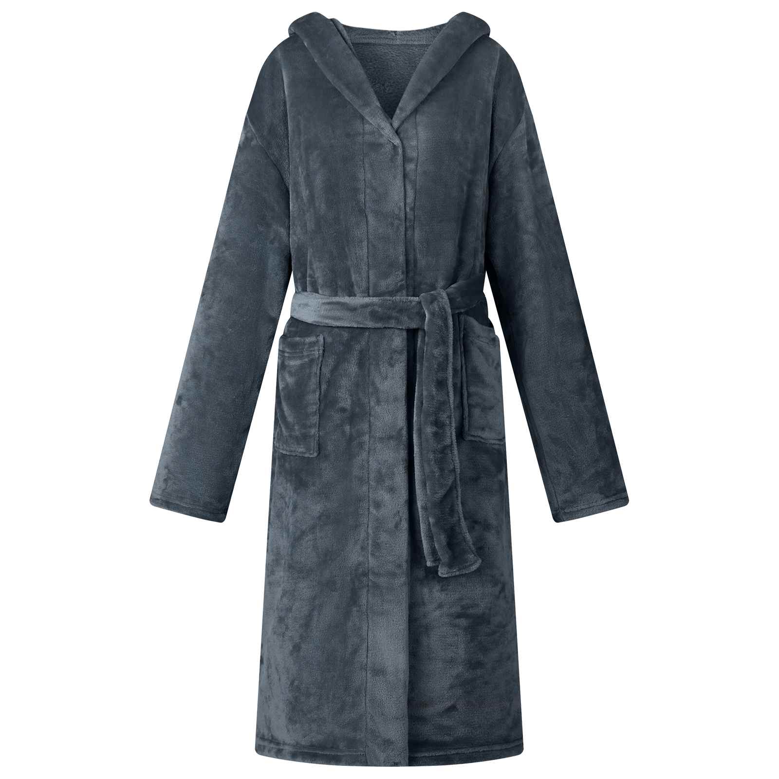 VidaXL Bademantel-Hoodie Marineblau mit Flanell