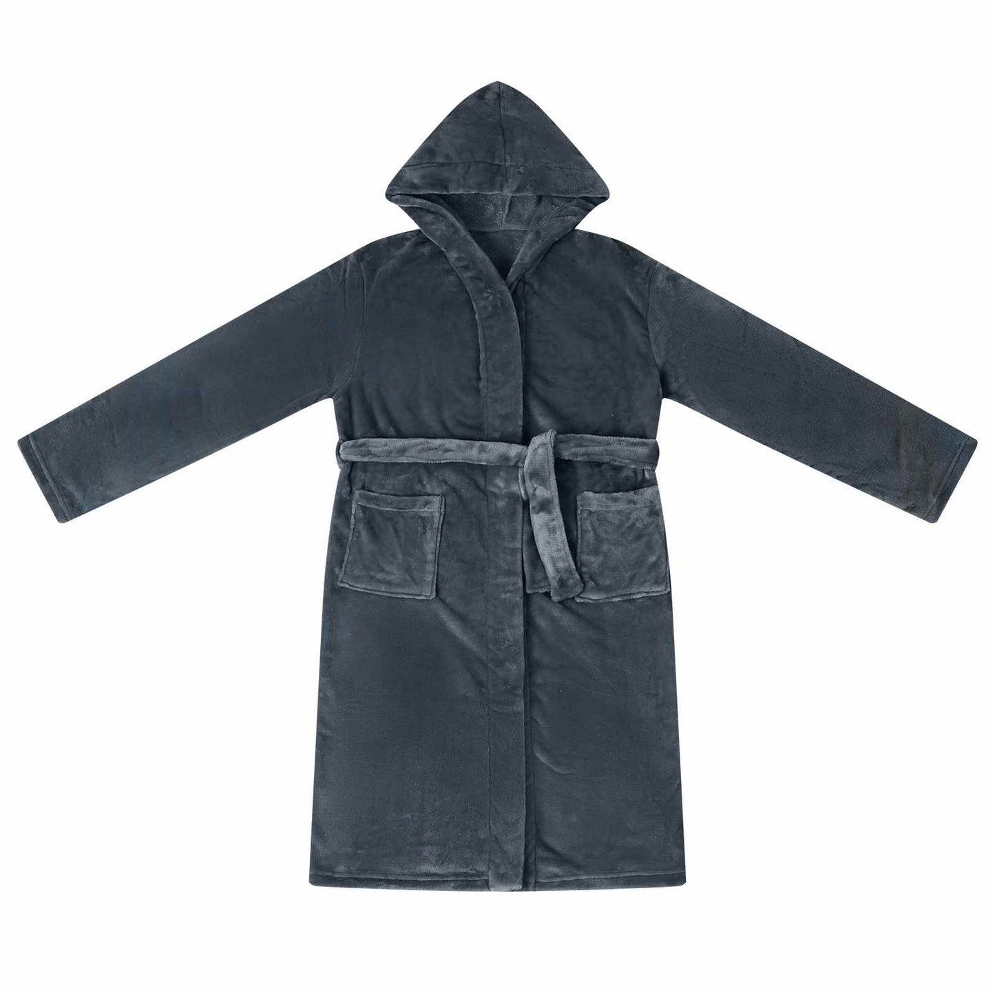 VidaXL Bademantel-Hoodie Marineblau mit Flanell