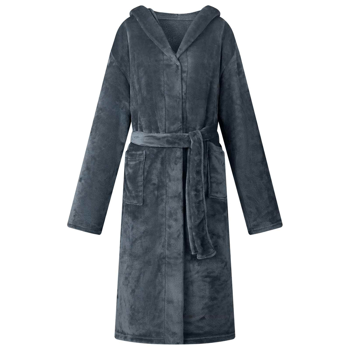 VidaXL Bademantel Kapuzenpullover Marineblau XL Flanell