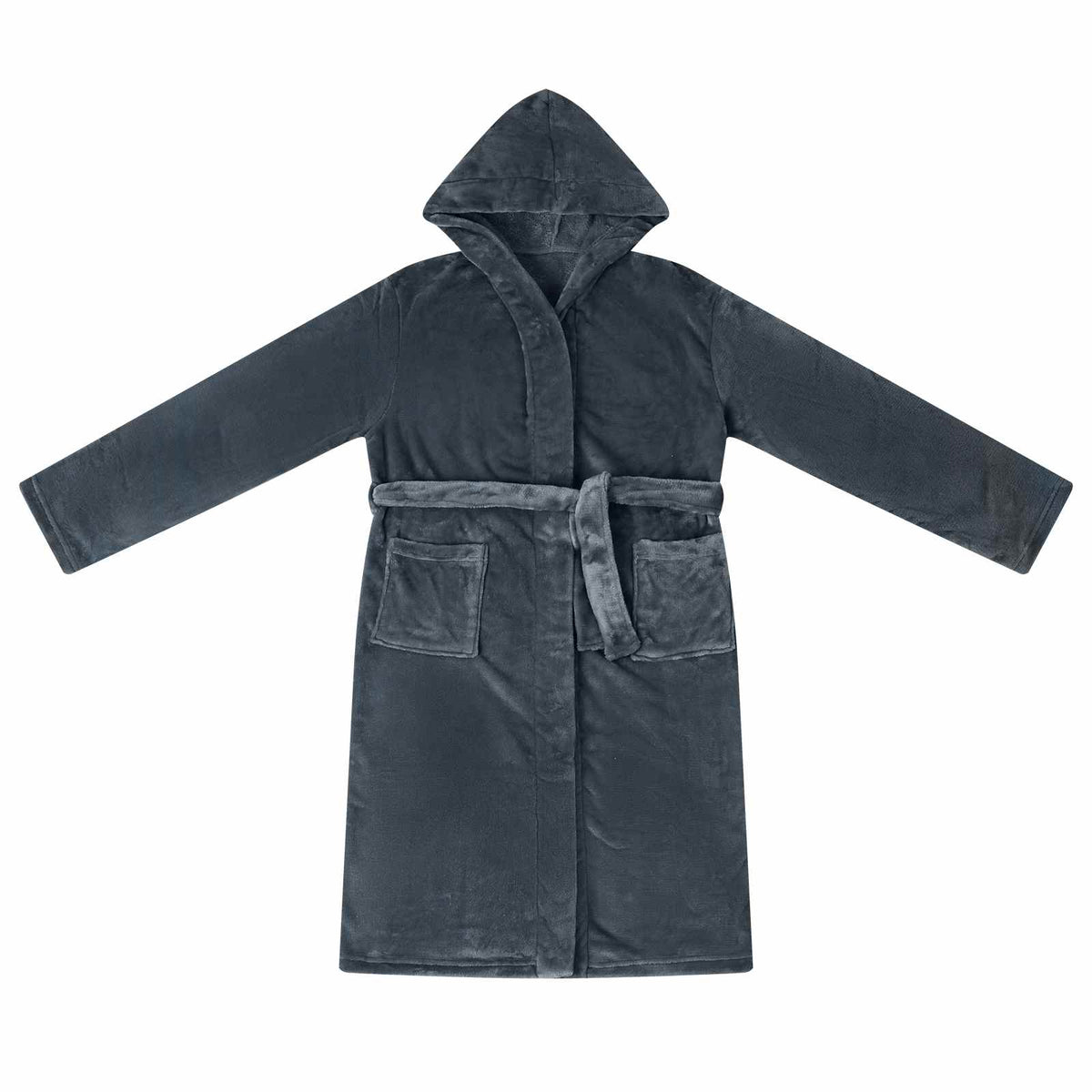 VidaXL Bademantel Kapuzenpullover Marineblau XL Flanell
