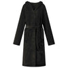 VidaXL Bademantel Hoodie schwarz mit Flanell