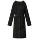 VidaXL Bademantel Hoodie schwarz l Flanell