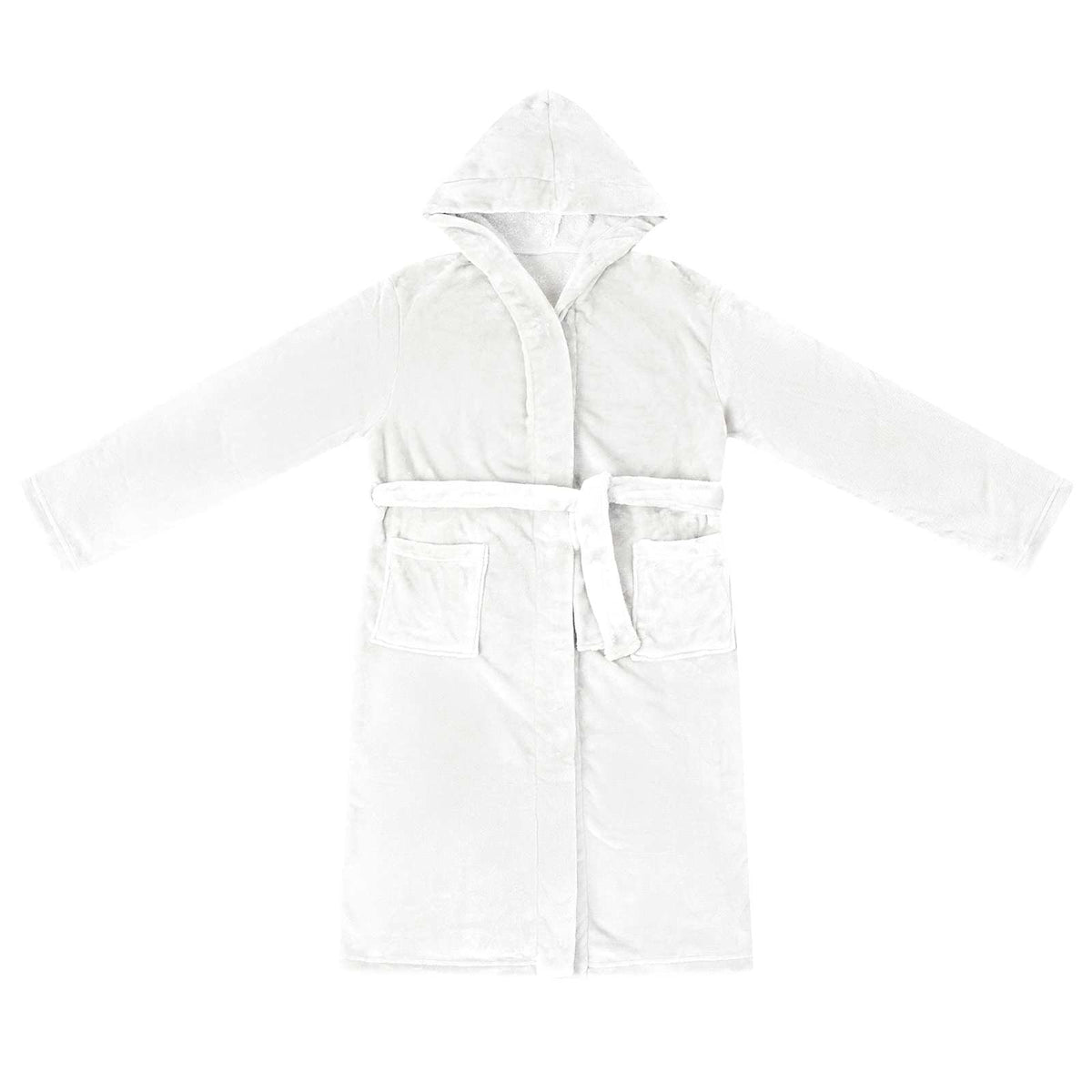 VidaXL Bademantel Hoodie weiß s Flanell