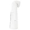 Vidaxl Bademantel Hoodie weiß XL Flanell