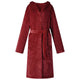 VidaXL Bademantel Hoodie Burgunderrot L Flanell