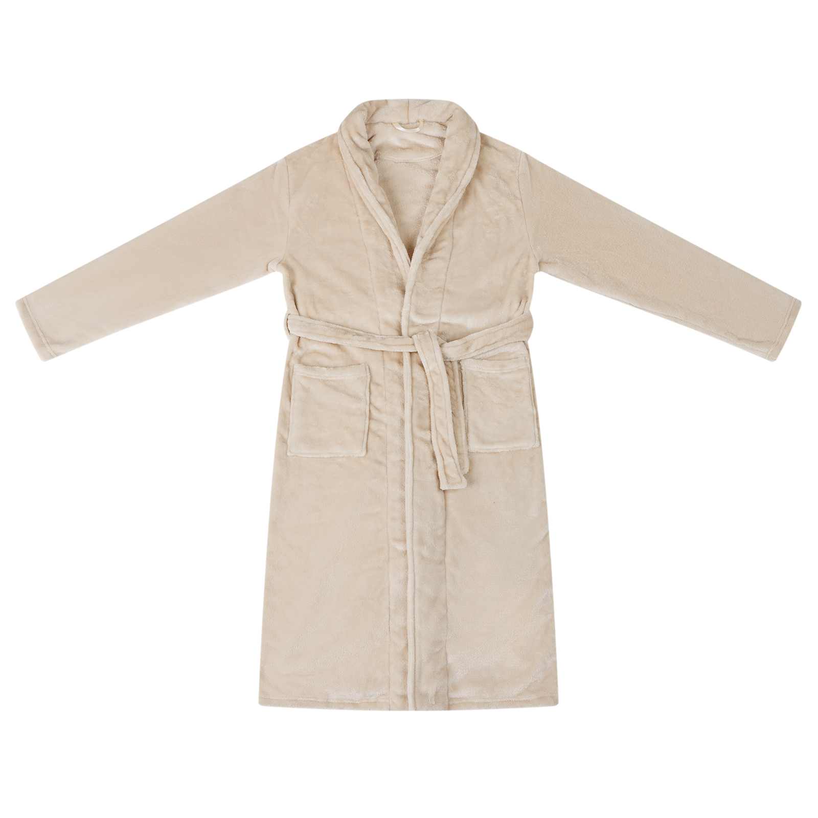 Vidaxl Bademantel ohne Kapuze Beige l Flanell