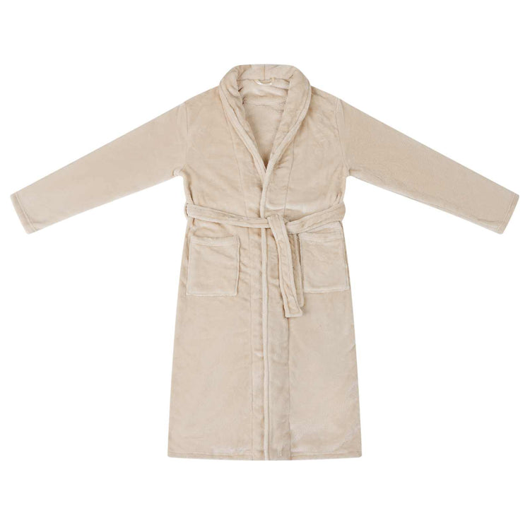 Vidaxl Bademantel ohne Kapuze Beige XXL Flanell