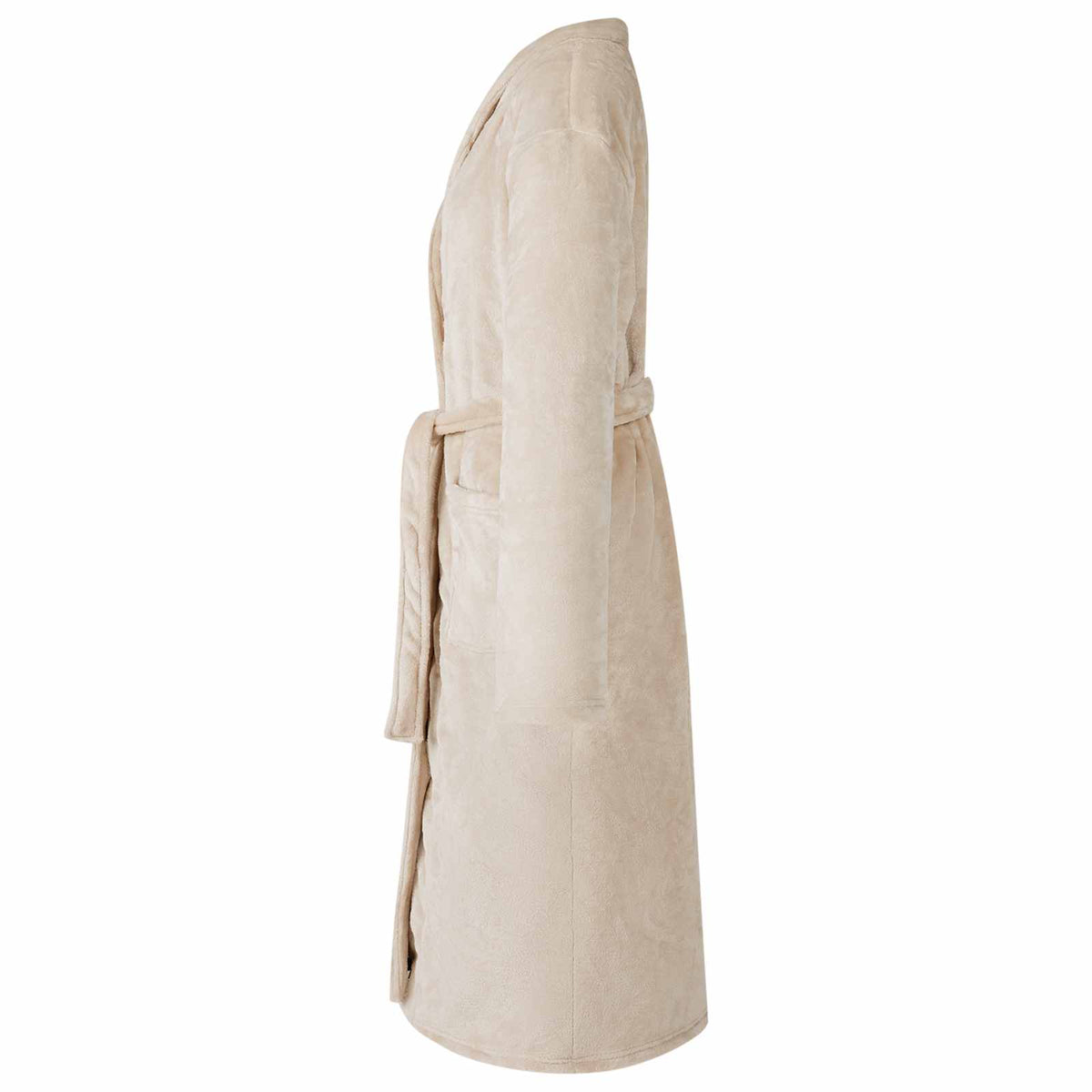 Vidaxl Bademantel ohne Kapuze Beige XXL Flanell