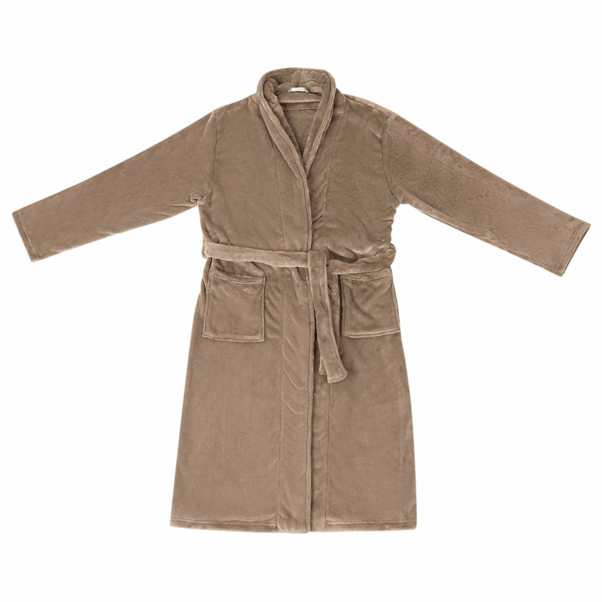 Vidaxl Bademantel ohne Kapuze Camel XL Flanell