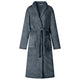 VidaXL Bademantel ohne Kapuze, Marineblau, Flanell