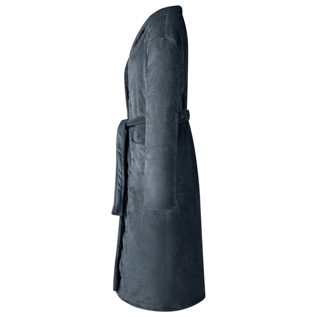 Vidaxx Bademantel ohne Kapuze Marineblau XXL Flanell