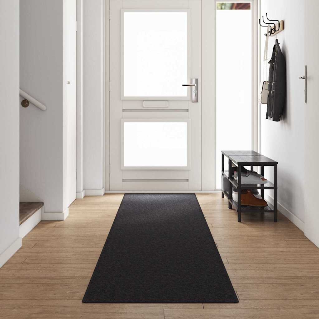 Vidaxl Teppichläufer Anthrazit 80 x 500 cm 100 % Polypropylen