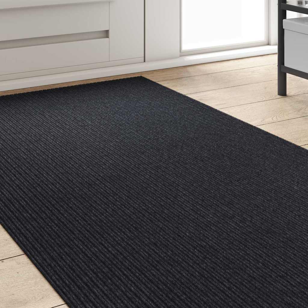 Vidaxl Teppichläufer Anthrazit 80 x 400 cm Stoff