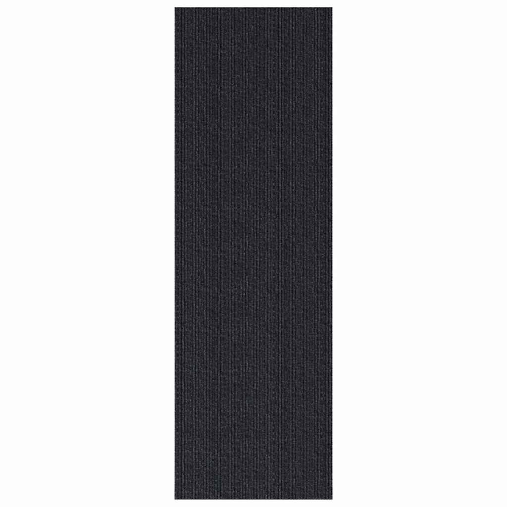 Vidaxl Teppichläufer Anthrazit 80 x 500 cm Stoff