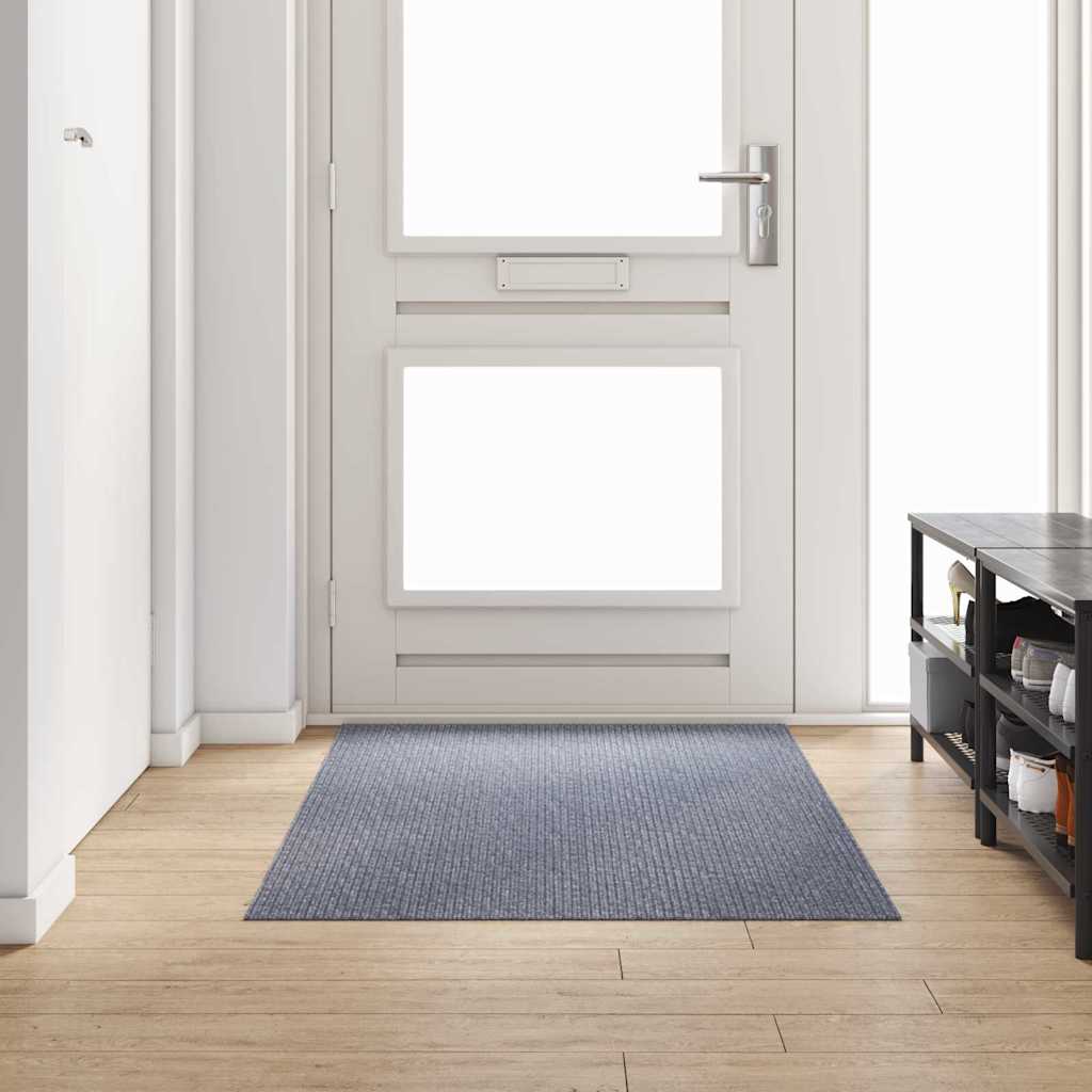Vidaxl Teppichläufer hellgrau 100 x 100 cm Stoff