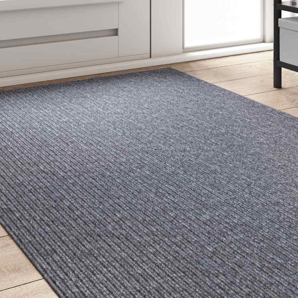 Vidaxl Teppichläufer hellgrau 100 x 300 cm Stoff