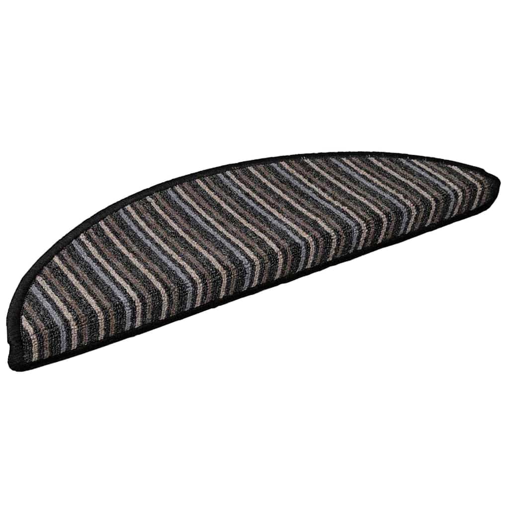Vidaxx selbstklebende Stufenmatten 15 Stück Anthrazit 56 x 17 x 3 cm