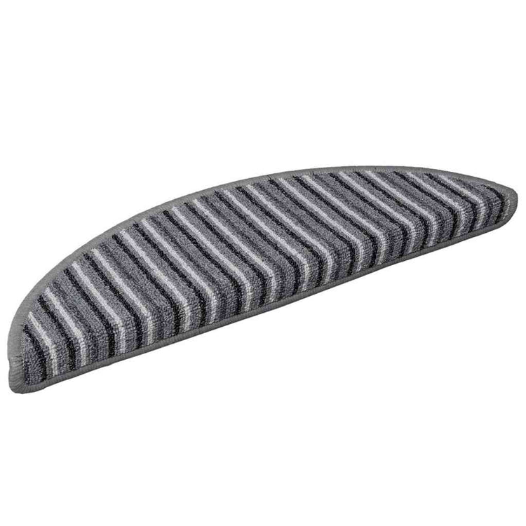 Vidaxx selbstklebende Stufenmatten 15 Stück grau 56 x 17 x 3 cm