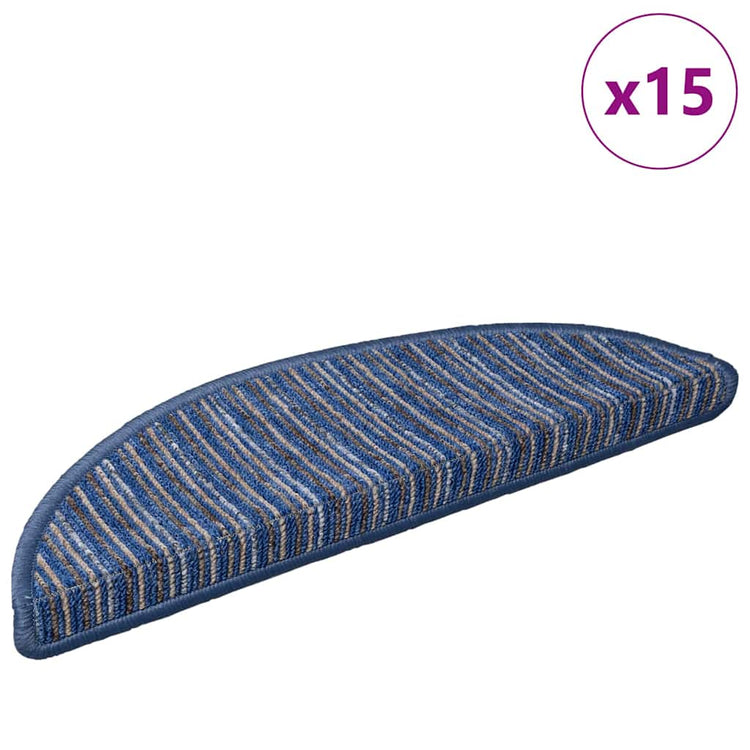 Vidaxx selbstklebende Stufenmatten 15 Stück blau 56 x 17 x 3 cm