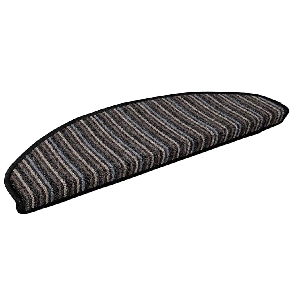 Vidaxx selbstklebende Stufenmatten 15 Stück Anthrazit 65 x 21 x 4 cm