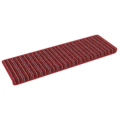 Vidaxx selbstklebende Stufenmatten gestreift 15 Stück rot 65 x 21 x 4 cm