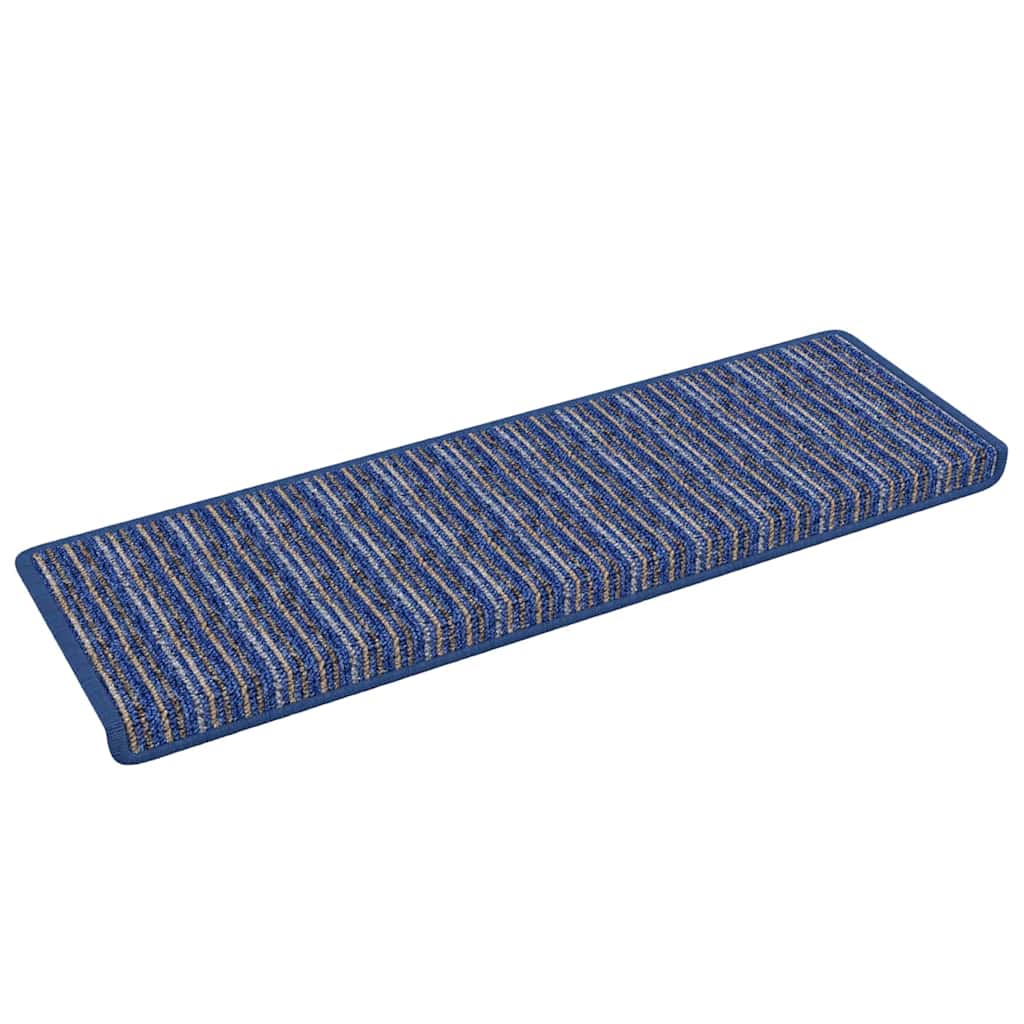 Vidaxx selbstklebende Stufenmatten gestreift 15 Stück blau 65 x 21 x 4 cm