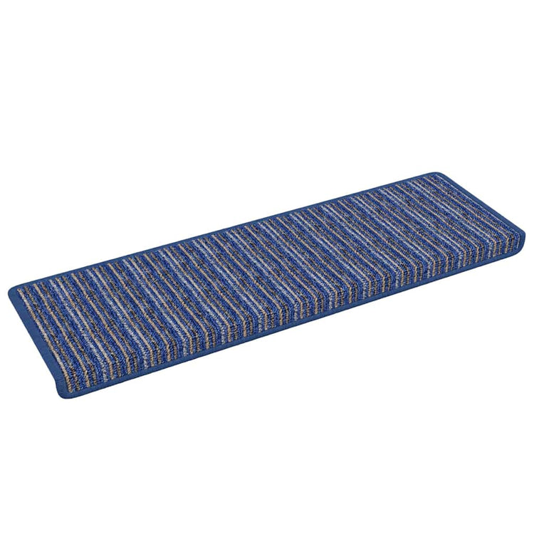 Vidaxx selbstklebende Stufenmatten gestreift 15 Stück blau 65 x 21 x 4 cm