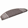 Vidaxx selbstklebende Stufenmatten halbrund 15 Stück braun 65 x 21 x 4 cm