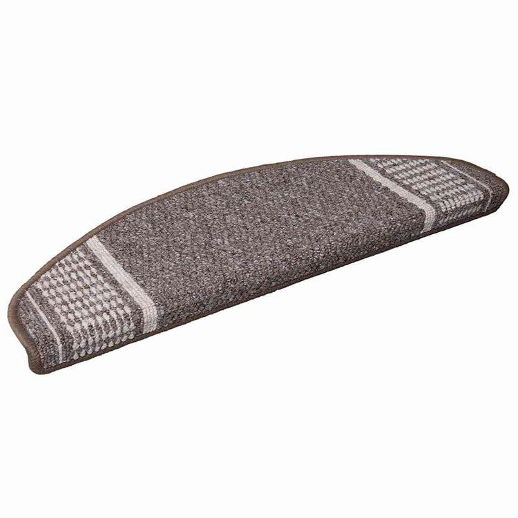 Vidaxx selbstklebende Stufenmatten halbrund 15 Stück braun 65 x 21 x 4 cm