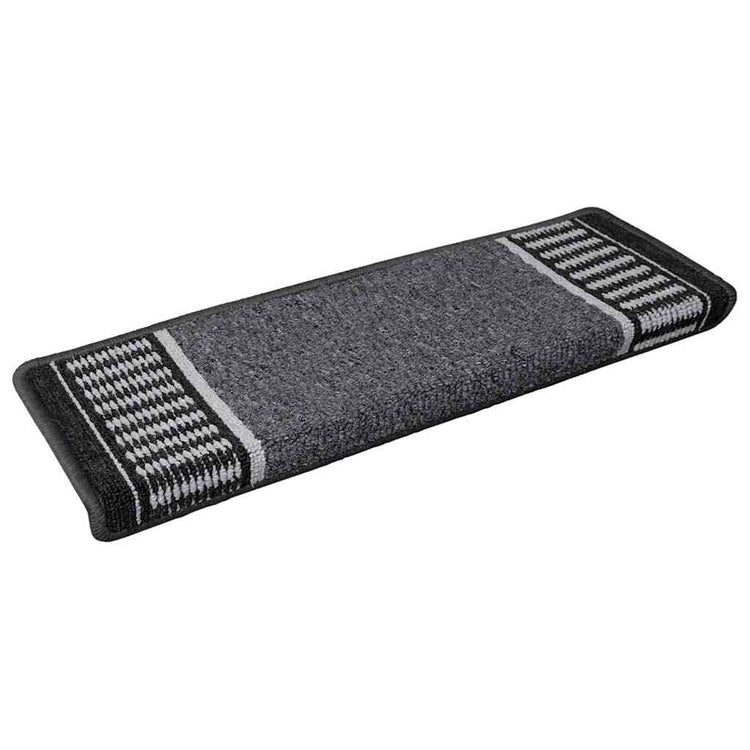 Vidaxx selbstklebende Stufenmatten 15 Stück Anthrazit 65 x 21 x 4 cm