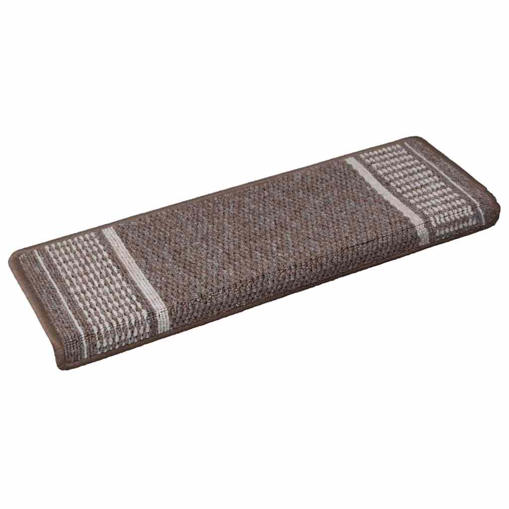 Vidaxx selbstklebende Stufenmatten 15 Stück braun 65 x 21 x 4 cm
