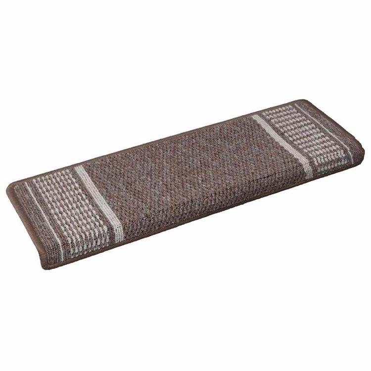 Vidaxx selbstklebende Stufenmatten 15 Stück braun 65 x 21 x 4 cm