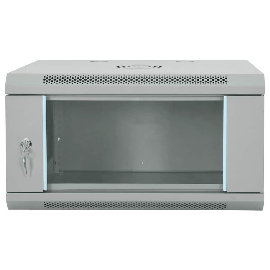 Vidaxxl Netzwerkschrank mit Stauraum grau 60 x 45 x 35 cm Stahl