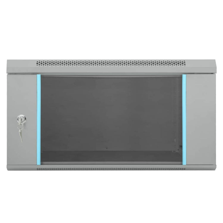 Vidaxxl Netzwerkschrank mit Stauraum grau 60 x 60 x 35 cm Stahl