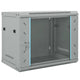 Vidaxxl Netzwerkschrank mit Stauraum grau 60 x 45 x 50 cm Stahl