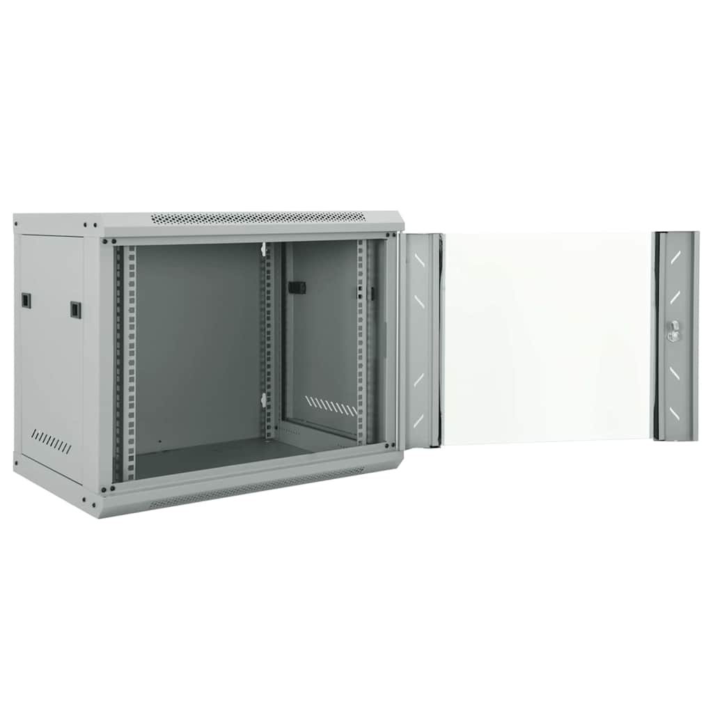 Vidaxxl Netzwerkschrank mit Stauraum grau 60 x 45 x 50 cm Stahl