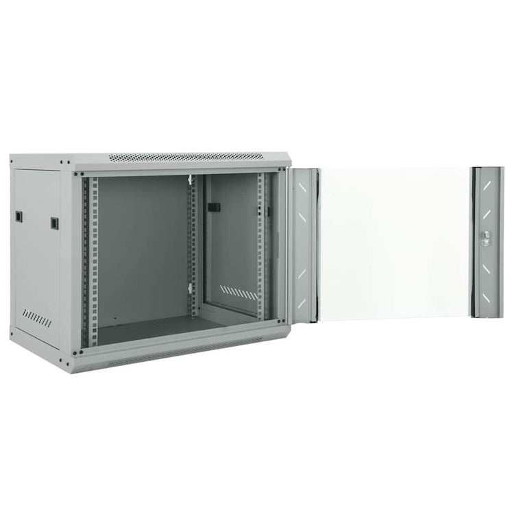 Vidaxxl Netzwerkschrank mit Stauraum grau 60 x 45 x 50 cm Stahl
