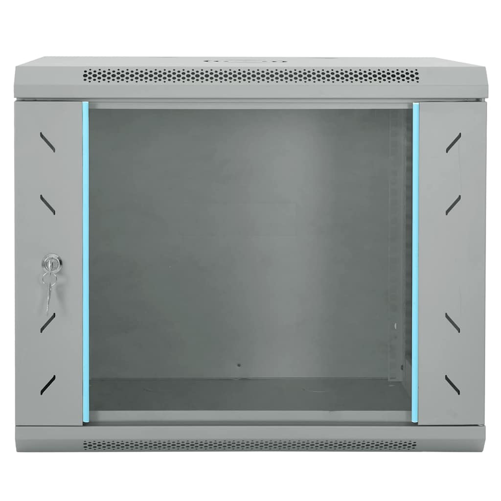 Vidaxxl Netzwerkschrank mit Stauraum grau 60 x 45 x 50 cm Stahl