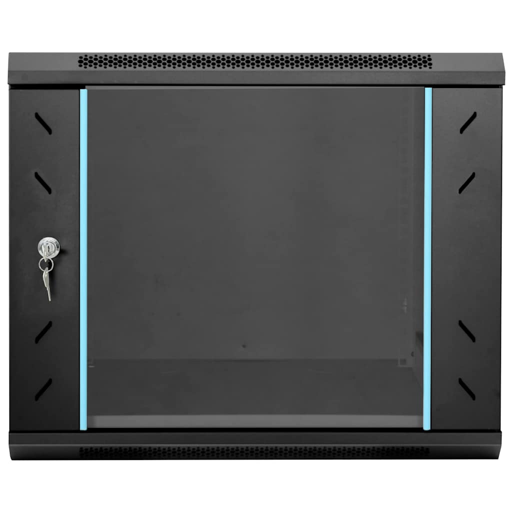 Vidaxxl Netzwerkschrank mit Stauraum schwarz 60 x 60 x 50 cm Stahl
