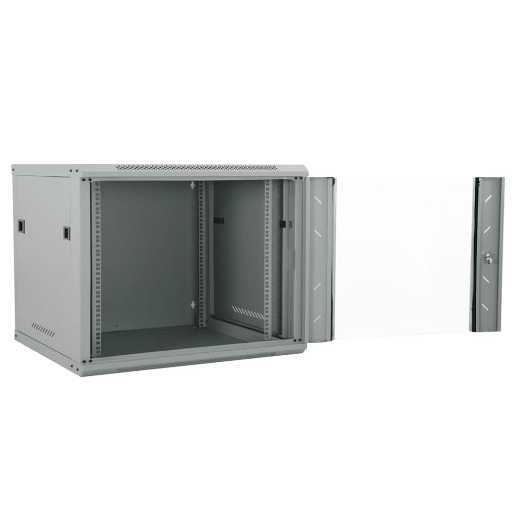 Vidaxxl Netzwerkschrank mit Stauraum grau 60 x 60 x 50 cm Stahl