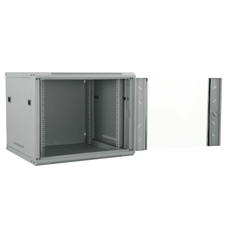Vidaxxl Netzwerkschrank mit Stauraum grau 60 x 60 x 50 cm Stahl