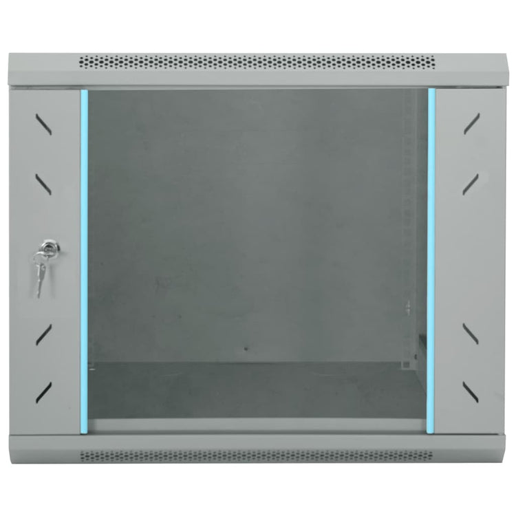 Vidaxxl Netzwerkschrank mit Stauraum grau 60 x 60 x 50 cm Stahl