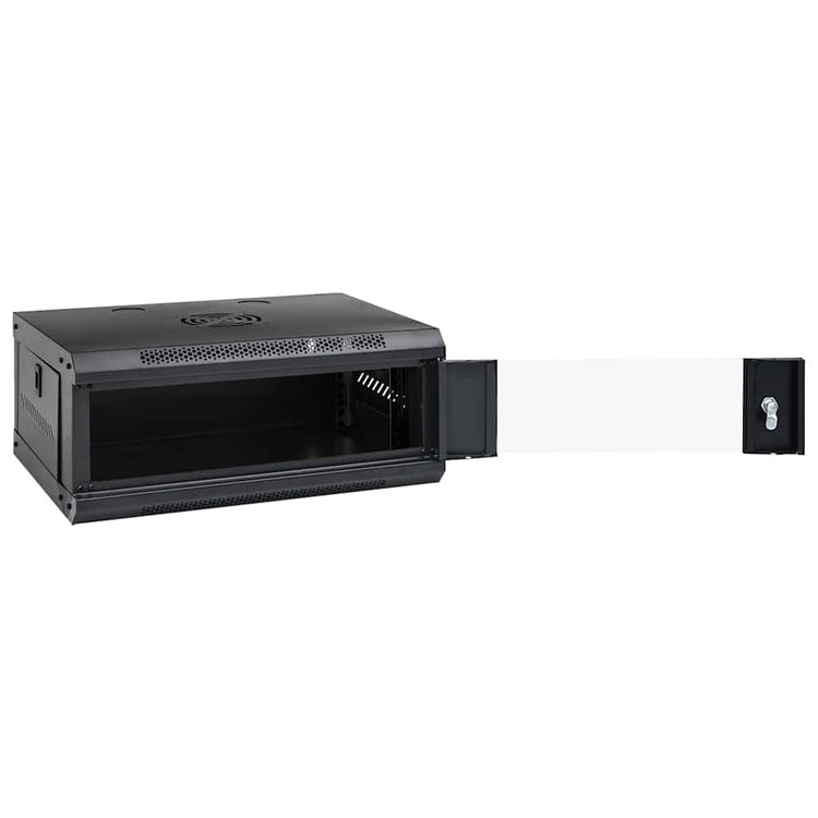 Vidaxxl Netzwerkschrank mit Stauraum schwarz 53 x 45 x 21 cm Stahl