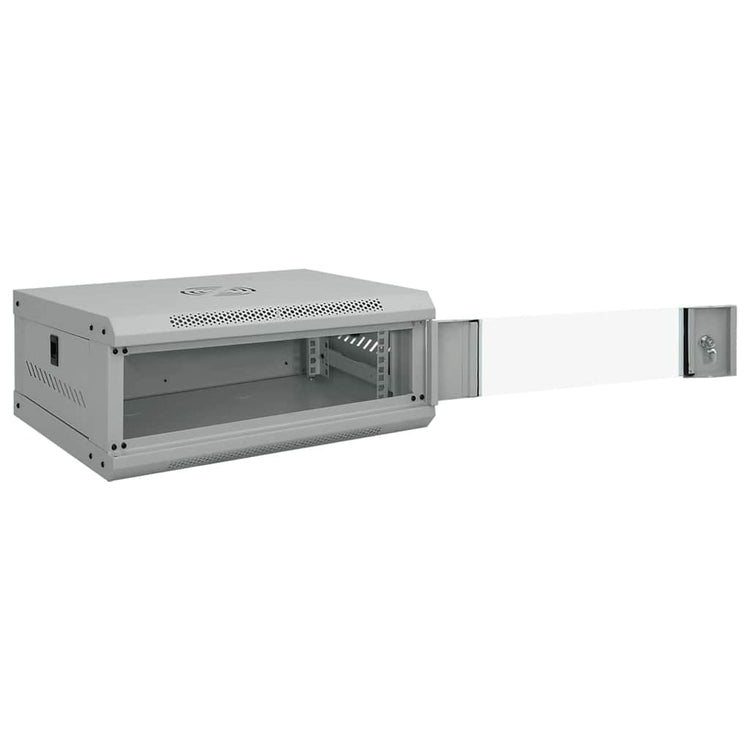 Vidaxxl Netzwerkschrank mit Stauraum aus grauem 53 x 45 x 21 cm Stahl