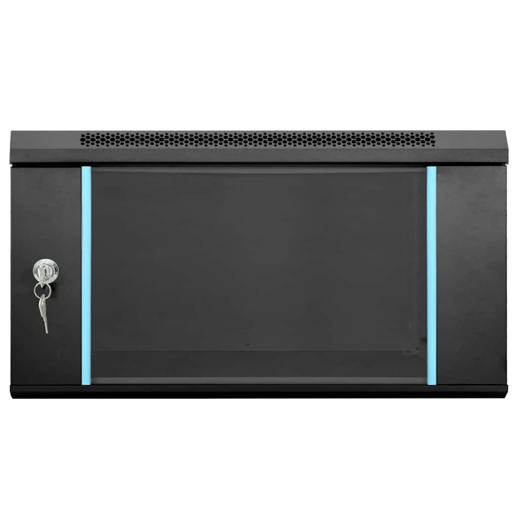 Vidaxxl Netzwerkschrank mit Stauraum schwarz 53 x 60 x 30 cm Stahl