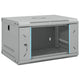 Vidaxxl Netzwerkschrank mit Stauraum, grau, 53 x 45 x 30 cm, Stahl