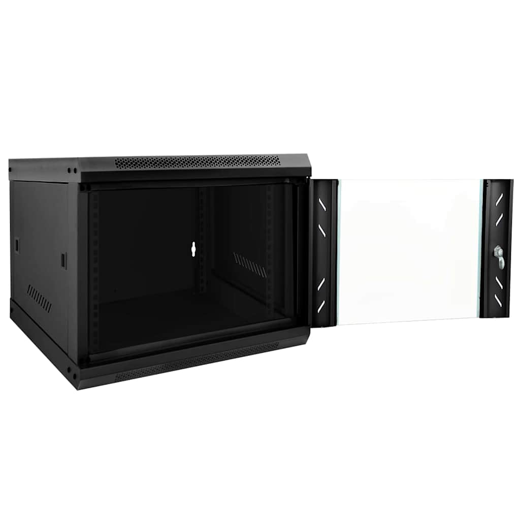 Vidaxxl Netzwerkschrank mit Stauraum schwarz 53 x 60 x 45 cm Stahl