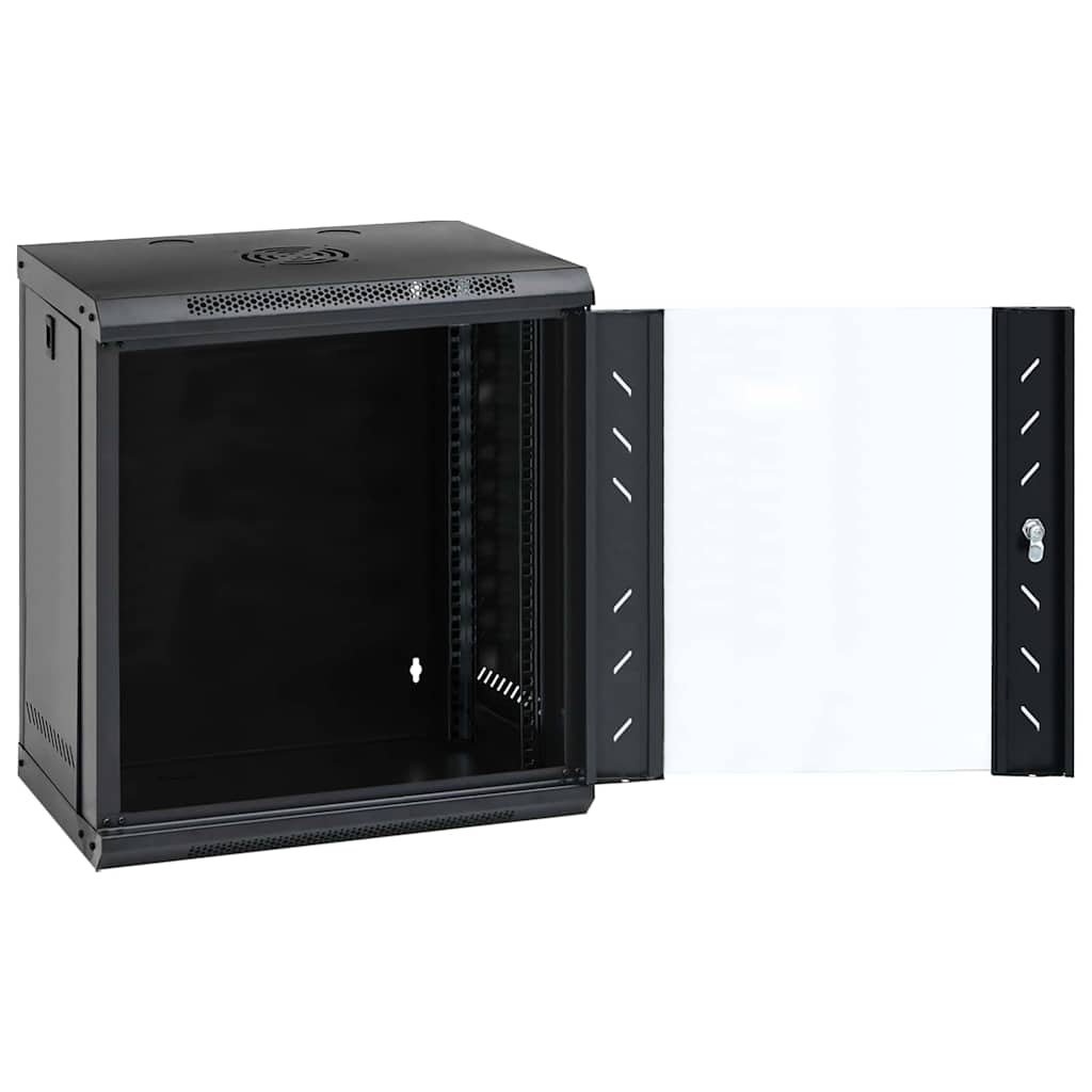 Vidaxxl Netzwerkschrank mit Stauraum schwarz 53 x 45 x 60 cm Stahl