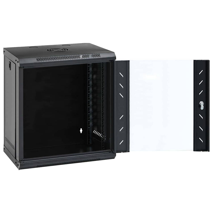 Vidaxxl Netzwerkschrank mit Stauraum schwarz 53 x 45 x 60 cm Stahl