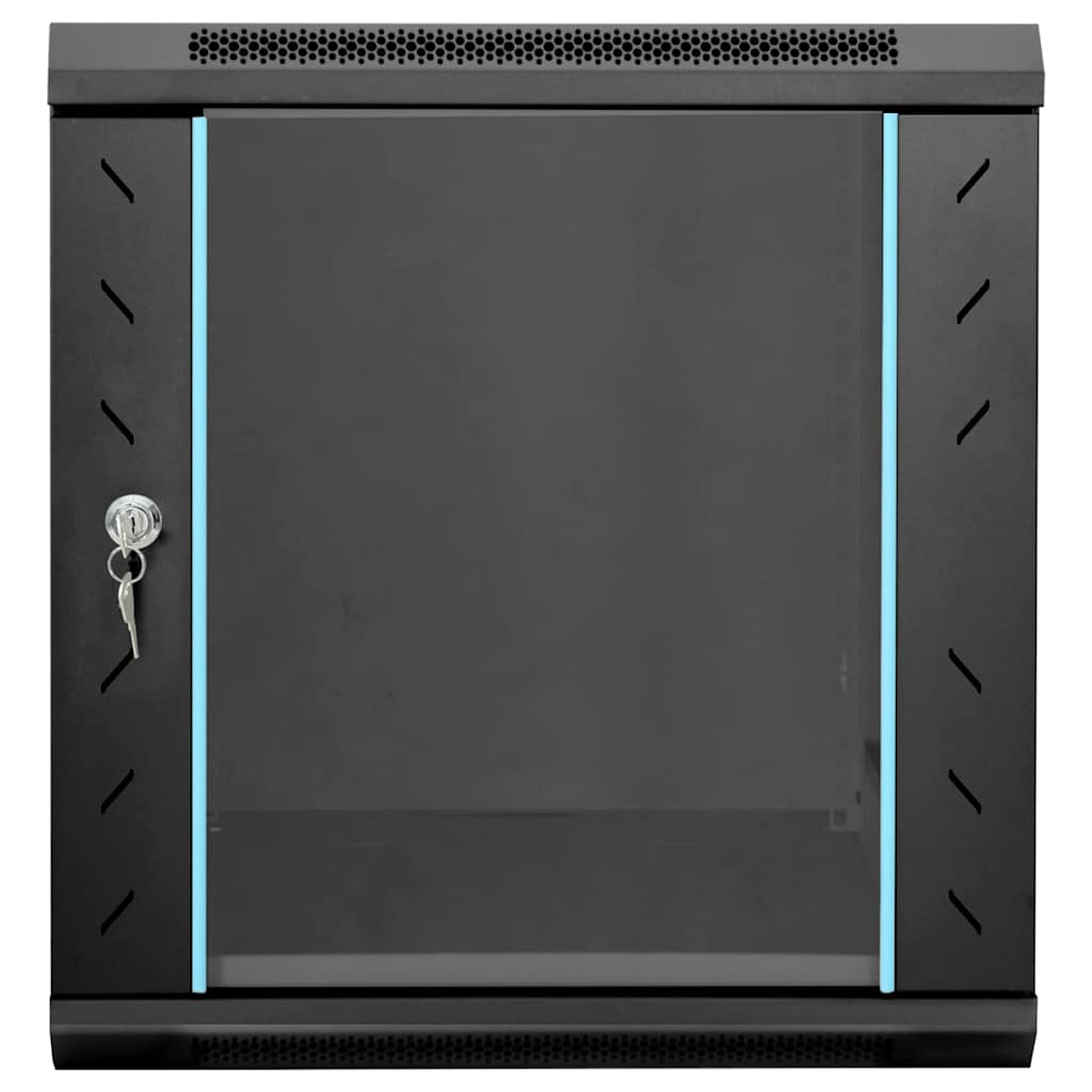 Vidaxxl Netzwerkschrank mit Stauraum schwarz 53 x 60 x 60 cm Stahl